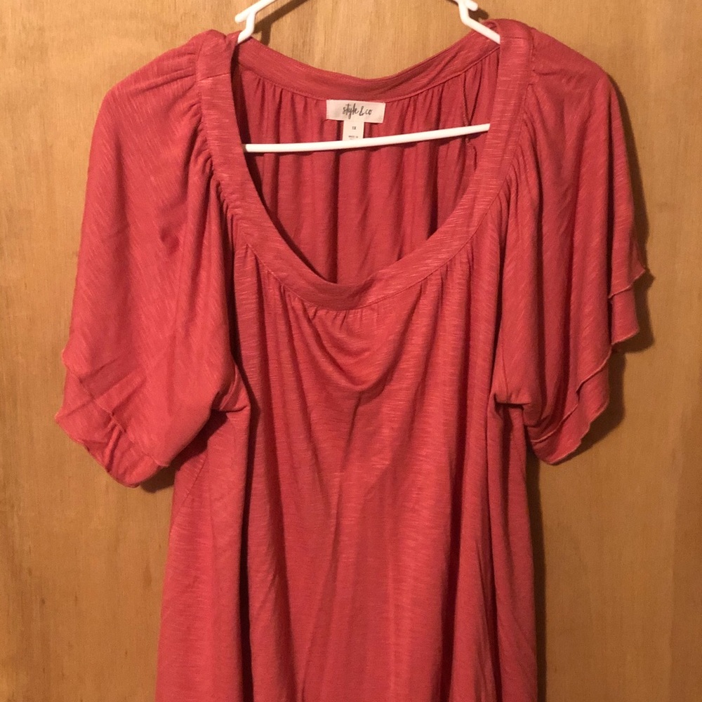 Style & Co plus size flutter sleeve top